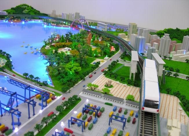 青浦区港口沙盘
